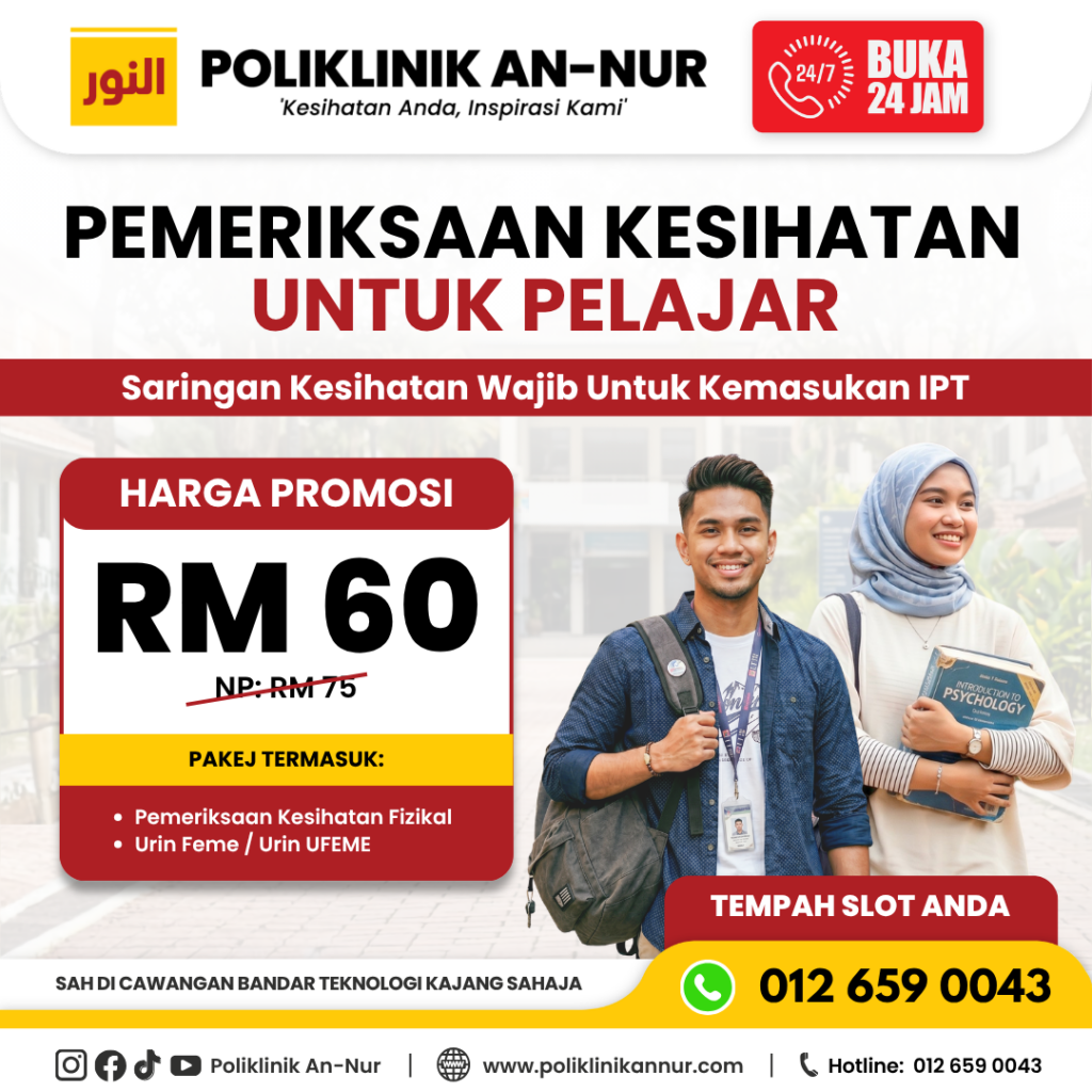 POSTER EDU - 1080X1350 - KEMPEN PEMERIKSAAN KESIHATAN STUDENT - VHCSB - FON