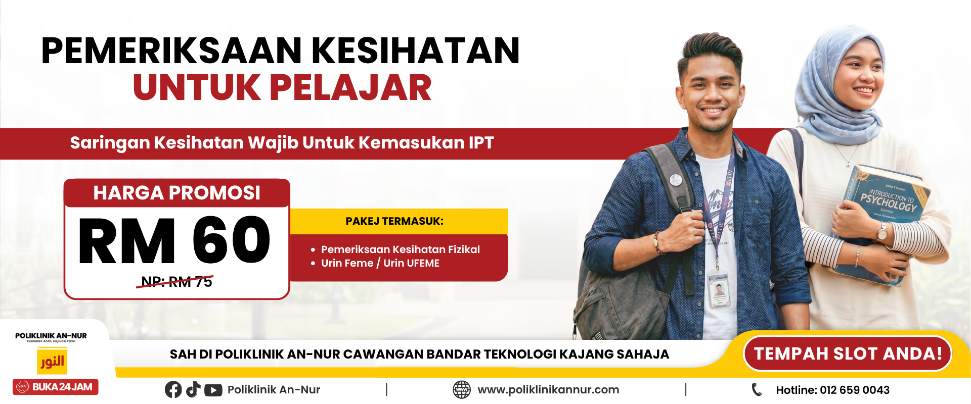 POSTER EDU - 1080X1350 - KEMPEN PEMERIKSAAN KESIHATAN STUDENT - VHCSB